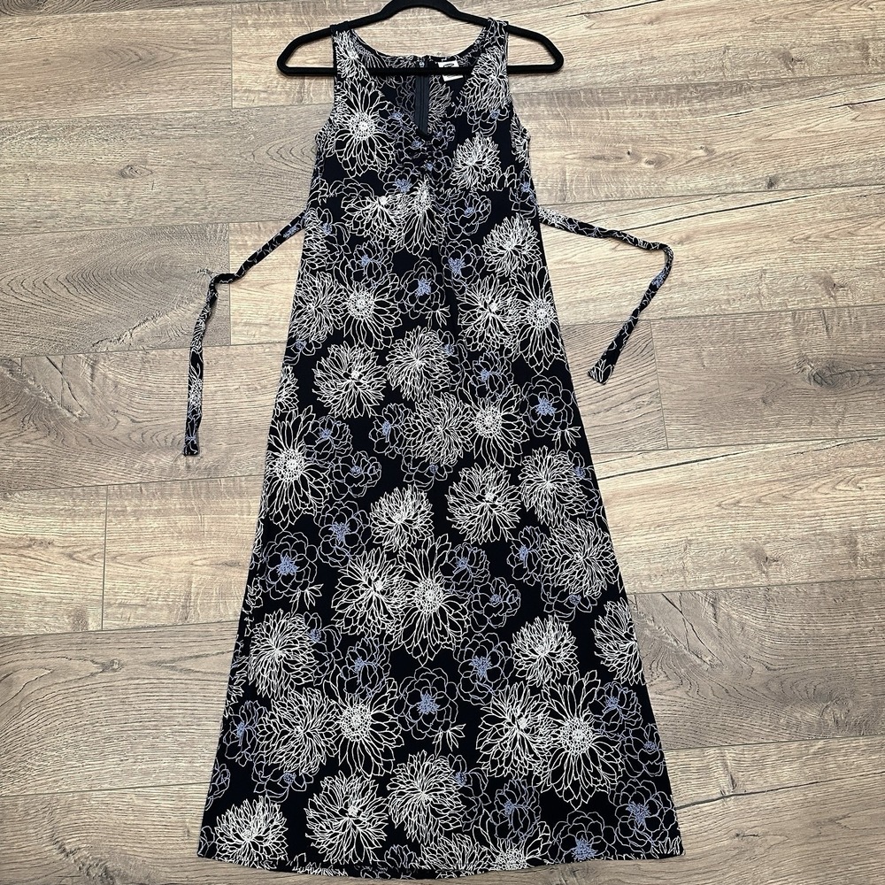 OLD NAVY Womens Floral Ruched Maxi Dress Size 6 Y2K Boho Summer
